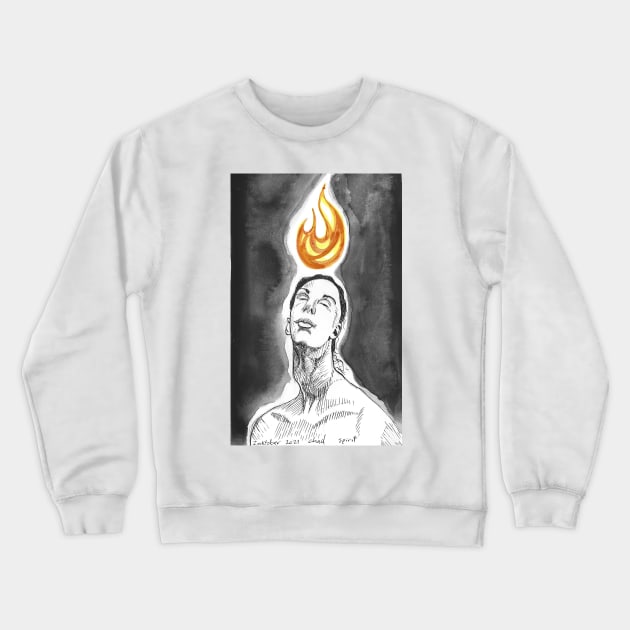 Spirit (Tongue of Flame) from Inktober 2021 Crewneck Sweatshirt by chadtheartist